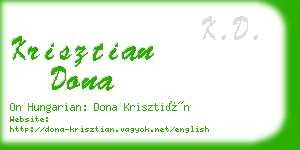 krisztian dona business card